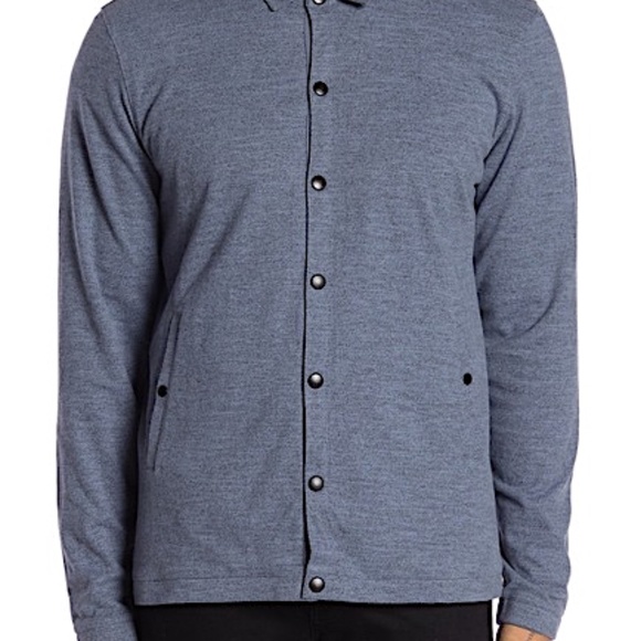 BRAND NEW JASON SCOTT COACH'S BUTTON DOWN JACKET SHIRT-GRAY - Picture 3 of 7